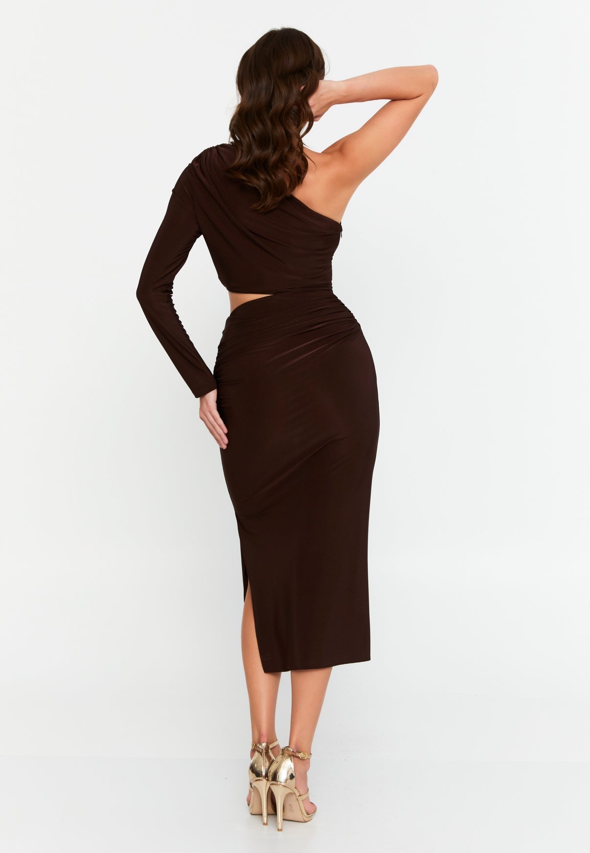 Coffee Brown Dress - Elegant Formal Gown