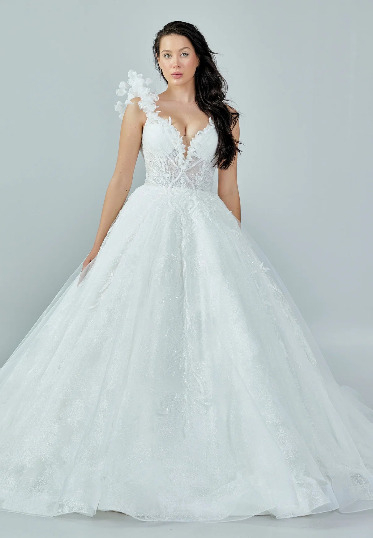 Sleeveless Maxi Tulle Regular Wedding Dress